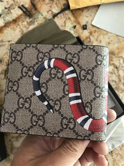 real gucci snake wallet|Gucci wallet snake review.